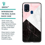 Marble Collage Art Glass Case For Samsung Galaxy M31