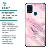 Diamond Pink Gradient Glass Case For Samsung Galaxy M31