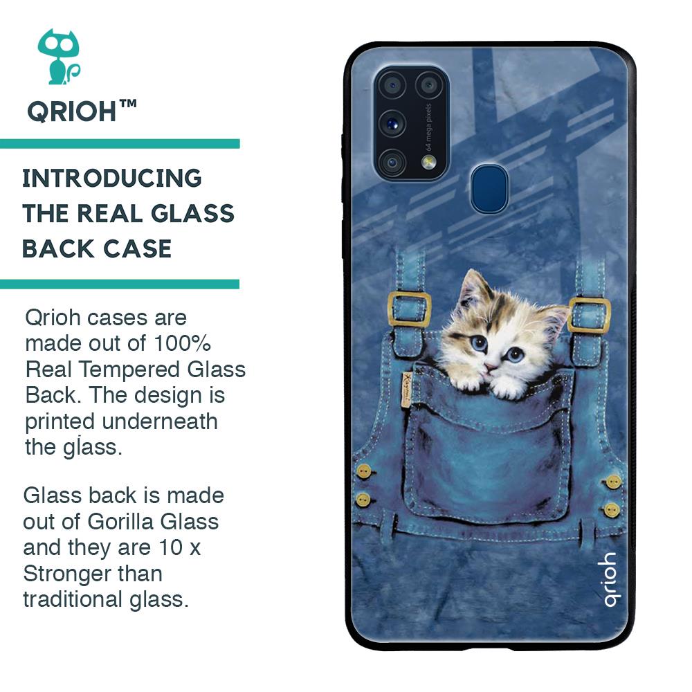 Kitty In Pocket Glass Case For Samsung Galaxy M31
