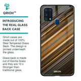 Diagonal Slash Pattern Glass Case for Samsung Galaxy M31