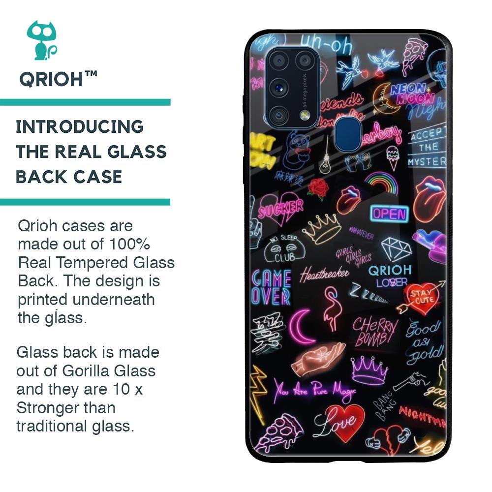 Accept The Mystery Glass Case for Samsung Galaxy M31