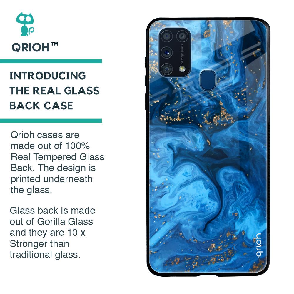 Gold Sprinkle Glass case for Samsung Galaxy M31