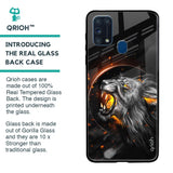 Aggressive Lion Glass Case for Samsung Galaxy M31