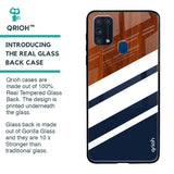 Bold Stripes Glass case for Samsung Galaxy M31