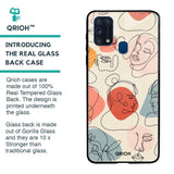 Abstract Faces Glass Case for Samsung Galaxy M31