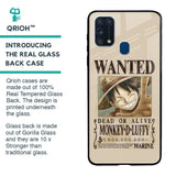 Luffy Wanted Glass Case for Samsung Galaxy M31