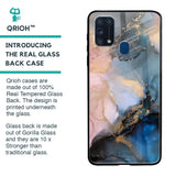 Marble Ink Abstract Glass Case for Samsung Galaxy M31