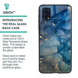 Blue Cool Marble Glass Case for Samsung Galaxy M31