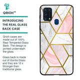 Geometrical Marble Glass Case for Samsung Galaxy M31