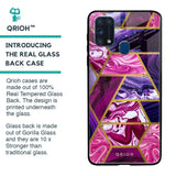Electroplated Geometric Marble Glass Case for Samsung Galaxy M31