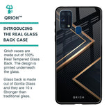 Sleek Golden & Navy Glass Case for Samsung Galaxy M31