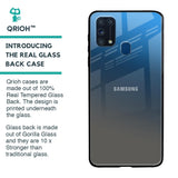 Blue Grey Ombre Glass Case for Samsung Galaxy M31