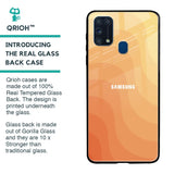 Orange Curve Pattern Glass Case for Samsung Galaxy M31