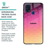 Geometric Pink Diamond Glass Case for Samsung Galaxy M31