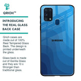 Blue Wave Abstract Glass Case for Samsung Galaxy M31
