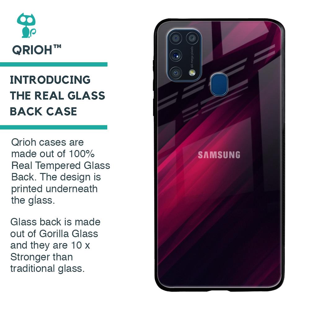 Razor Black Glass Case for Samsung Galaxy M31