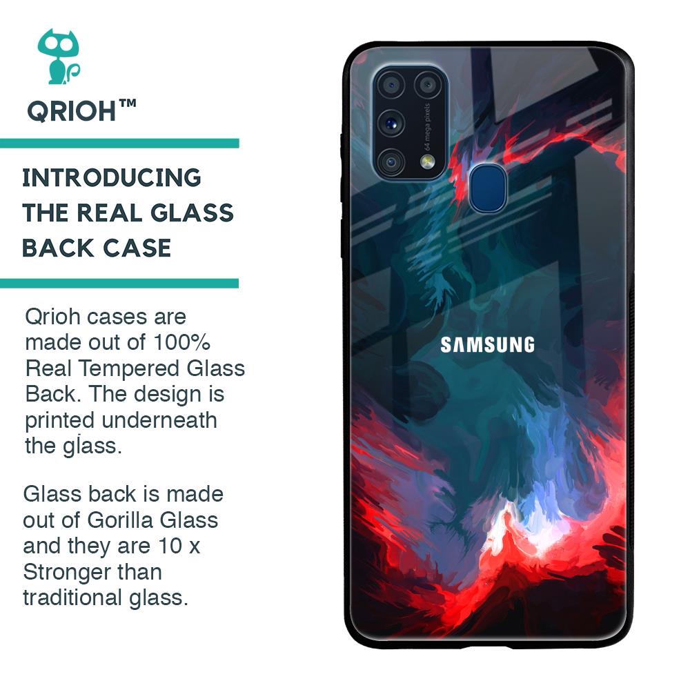 Brush Art Glass Case For Samsung Galaxy M31