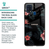 Tropical Art Flower Glass Case for Samsung Galaxy M31