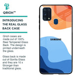 Wavy Color Pattern Glass Case for Samsung Galaxy M31