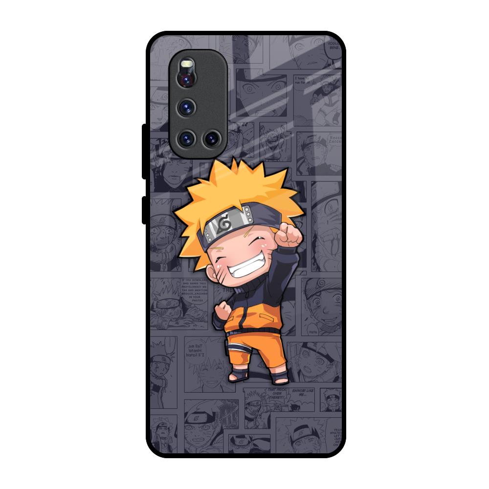 Orange Chubby Vivo V19 Glass Back Cover Online