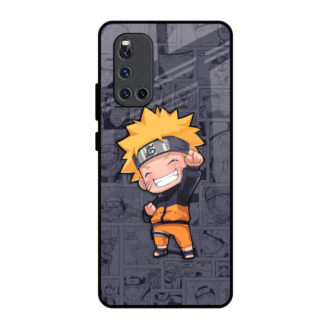 Orange Chubby Vivo V19 Glass Back Cover Online