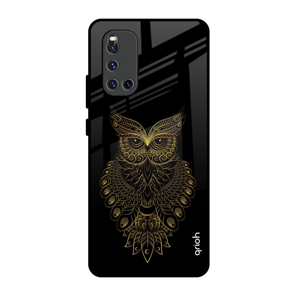 Golden Owl Vivo V19 Glass Back Cover Online