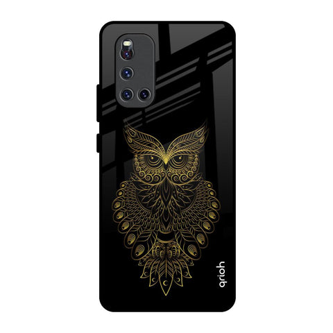 Golden Owl Vivo V19 Glass Back Cover Online
