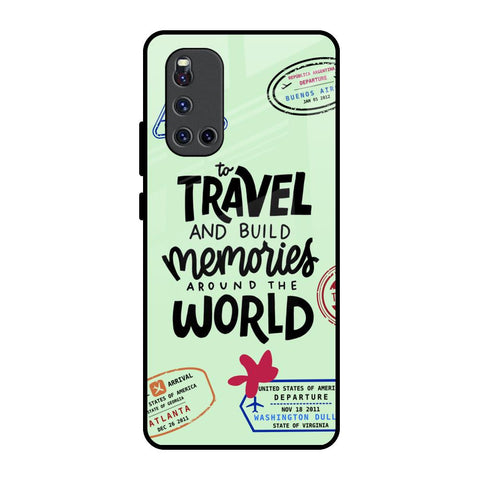 Travel Stamps Vivo V19 Glass Back Cover Online