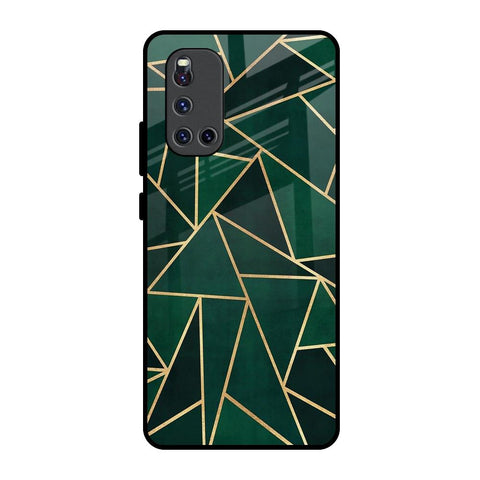 Abstract Green Vivo V19 Glass Back Cover Online