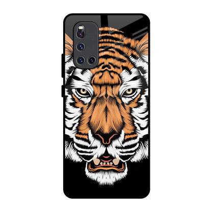 Angry Tiger Vivo V19 Glass Back Cover Online