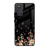 Floating Floral Print Vivo V19 Glass Back Cover Online