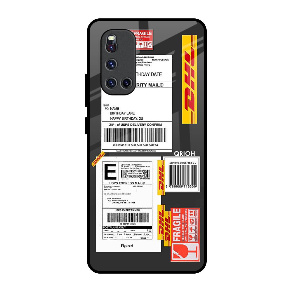 Cool Barcode Label Vivo V19 Glass Back Cover Online