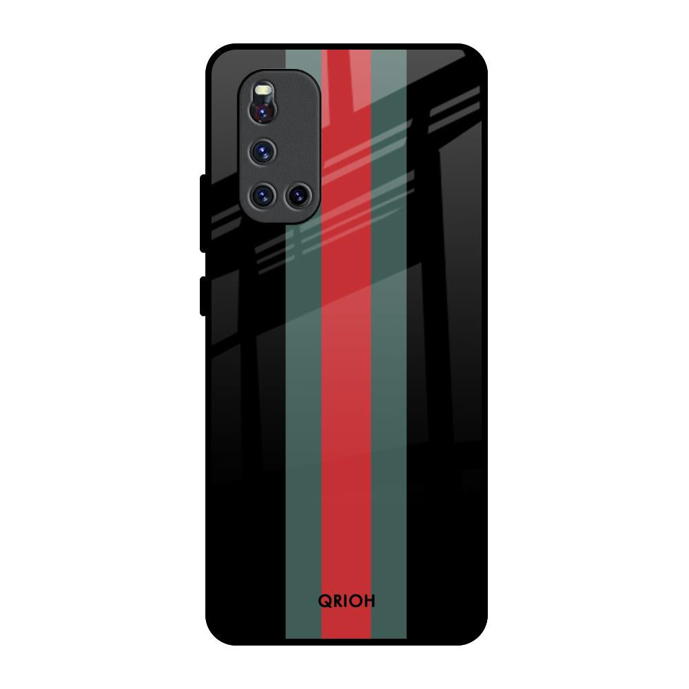Vertical Stripes Vivo V19 Glass Back Cover Online