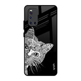Kitten Mandala Vivo V19 Glass Back Cover Online