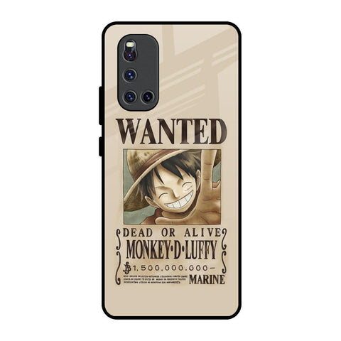 Luffy Wanted Vivo V19 Glass Back Cover Online