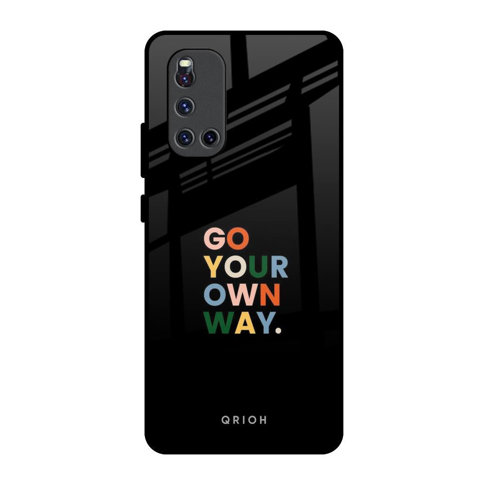Go Your Own Way Vivo V19 Glass Back Cover Online