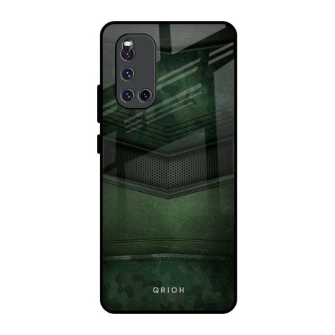 Green Leather Vivo V19 Glass Back Cover Online