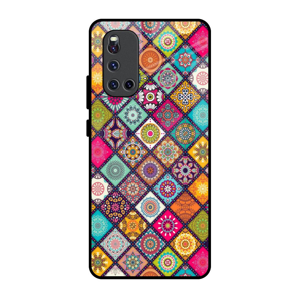 Multicolor Mandala Vivo V19 Glass Back Cover Online