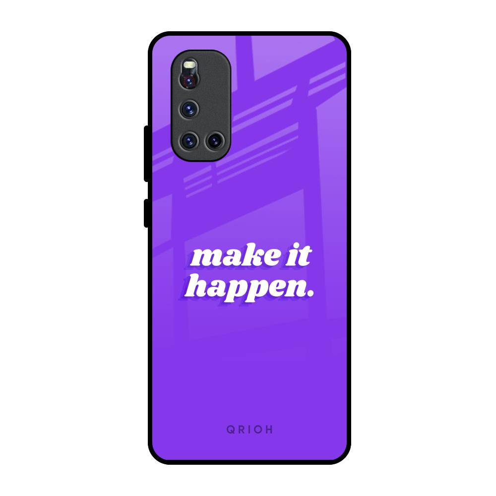 Make it Happen Vivo V19 Glass Back Cover Online
