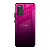 Purple Ombre Pattern Vivo V19 Glass Back Cover Online