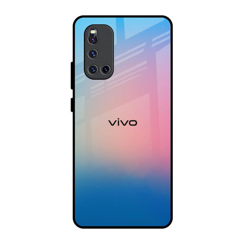 Blue & Pink Ombre Vivo V19 Glass Back Cover Online