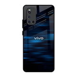 Blue Rough Abstract Vivo V19 Glass Back Cover Online