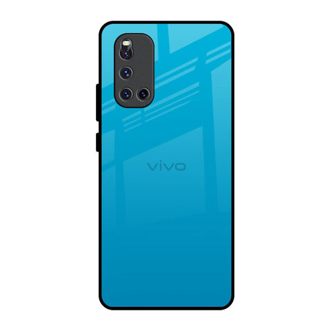 Blue Aqua Vivo V19 Glass Back Cover Online