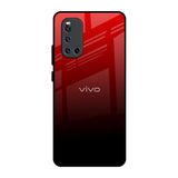 Maroon Faded Vivo V19 Glass Back Cover Online