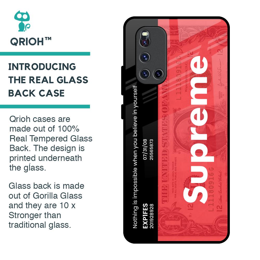 Supreme Ticket Glass Case for Vivo V19