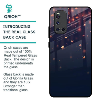 Falling Stars Glass Case For Vivo V19