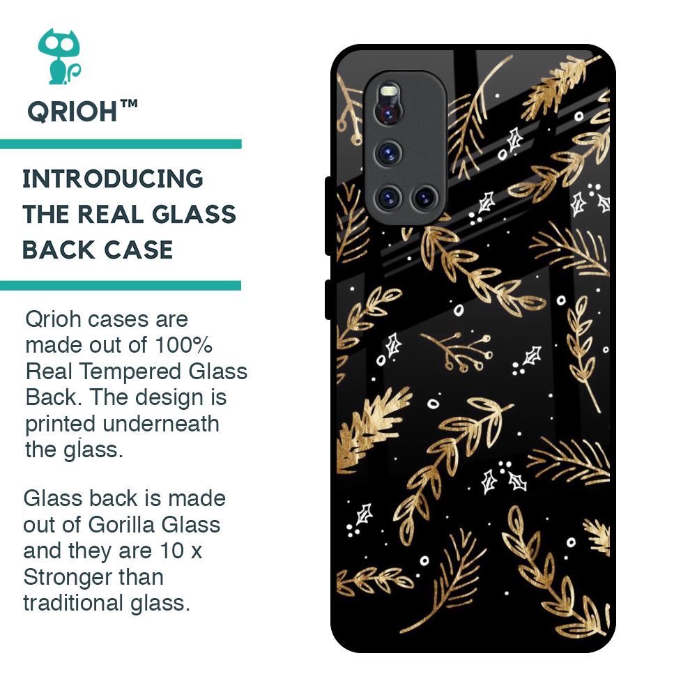 Autumn Leaves Glass Case for Vivo V19