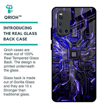 Techno Color Pattern Glass Case For Vivo V19