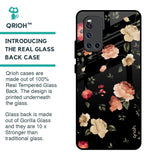 Black Spring Floral Glass Case for Vivo V19