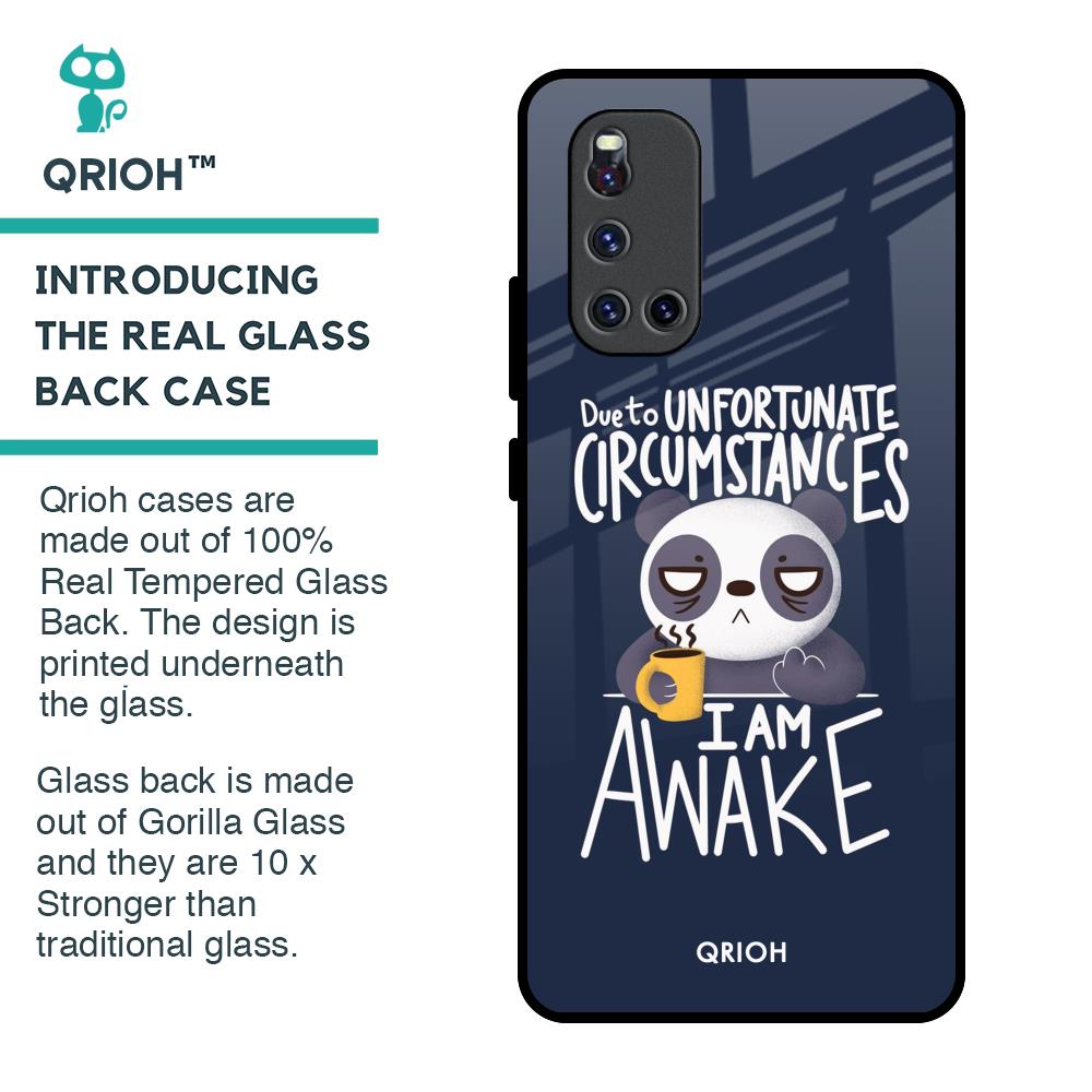 Struggling Panda Glass Case for Vivo V19